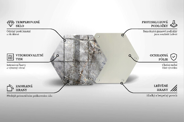 Skleněná krájecí deska Textura kamene