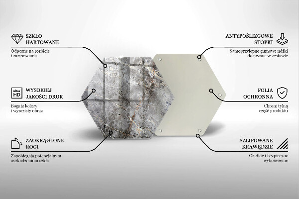 Skleněná krájecí deska Textura kamene