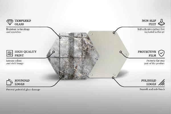 Skleněná krájecí deska Textura kamene
