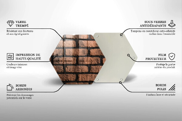 Skleněná krájecí deska Cihlová zeď