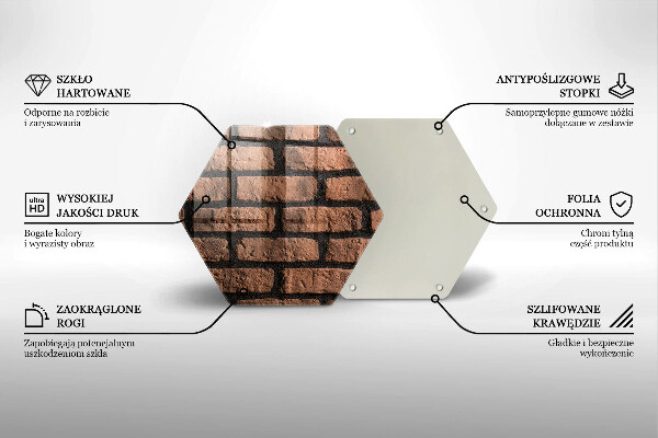 Skleněná krájecí deska Cihlová zeď