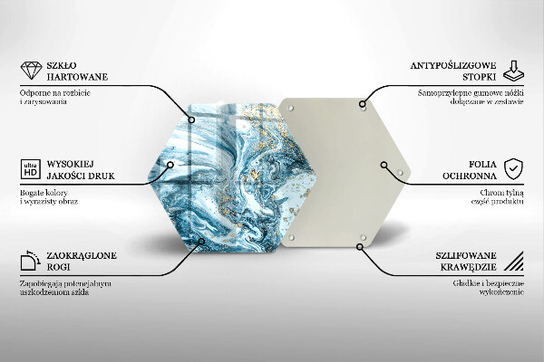 Skleněná deska do kuchyně Struktura se zlatem