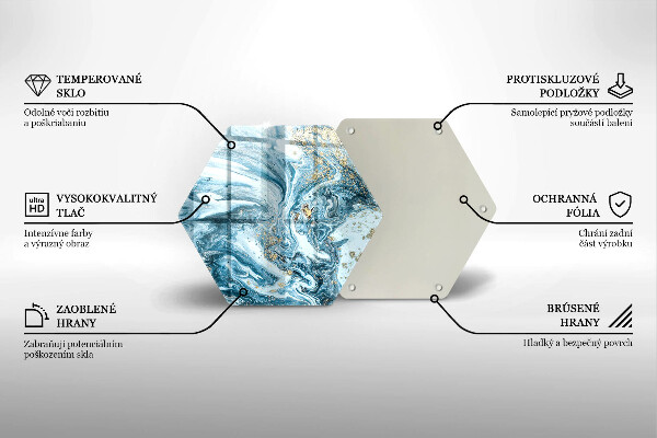 Skleněná deska do kuchyně Struktura se zlatem
