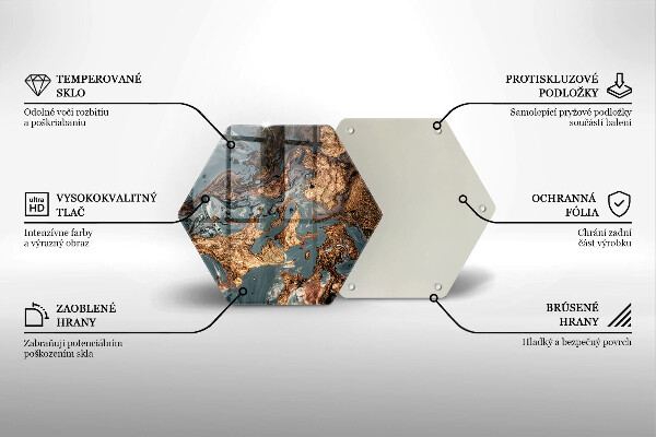 Skleněná deska do kuchyně Zlatá skalní struktura