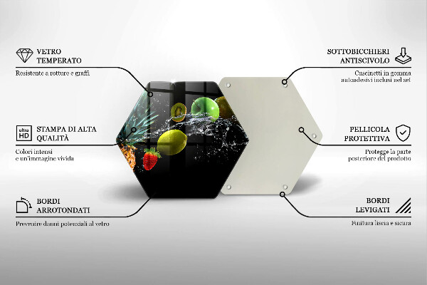 Skleněná deska do kuchyně Ovoce ve vodě