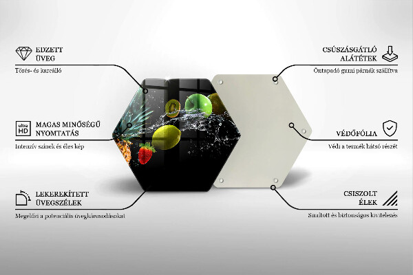 Skleněná deska do kuchyně Ovoce ve vodě