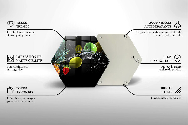 Skleněná deska do kuchyně Ovoce ve vodě