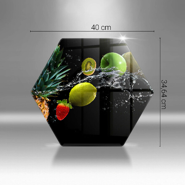 Skleněná deska do kuchyně Ovoce ve vodě