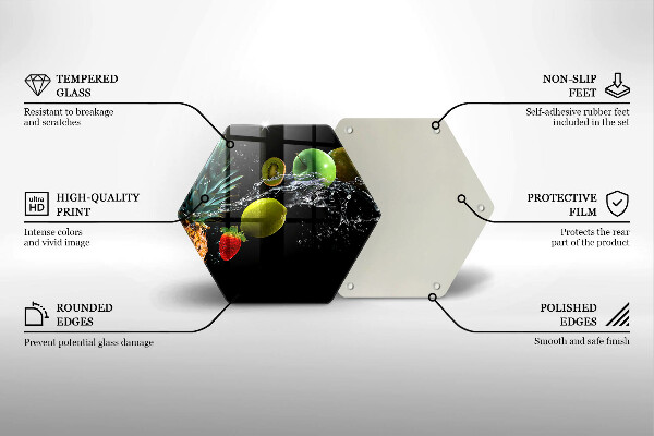 Skleněná deska do kuchyně Ovoce ve vodě