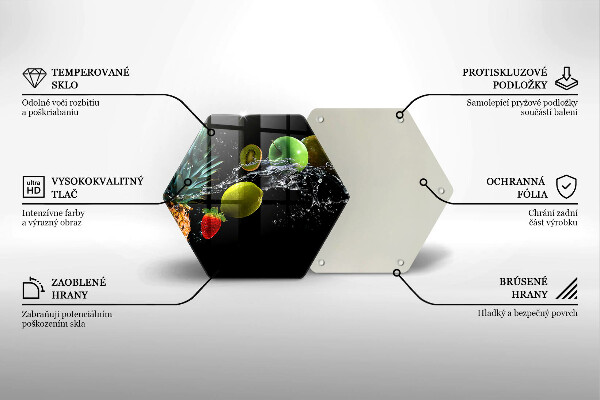 Skleněná deska do kuchyně Ovoce ve vodě