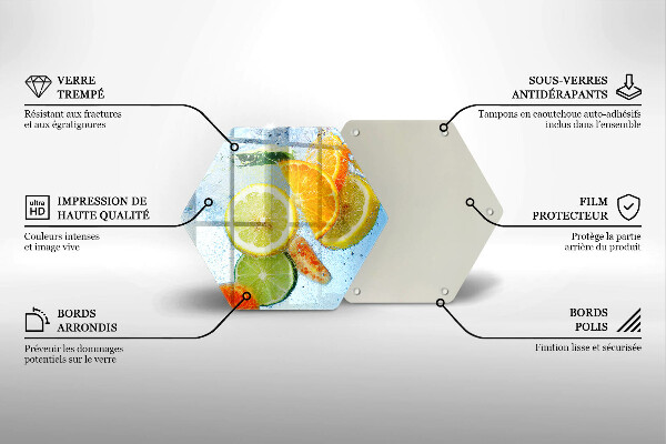 Skleněná deska do kuchyně Šťavnatá citrusová voda