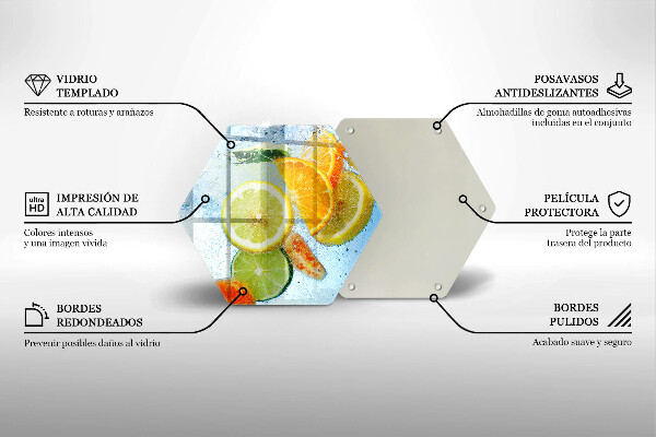Skleněná deska do kuchyně Šťavnatá citrusová voda