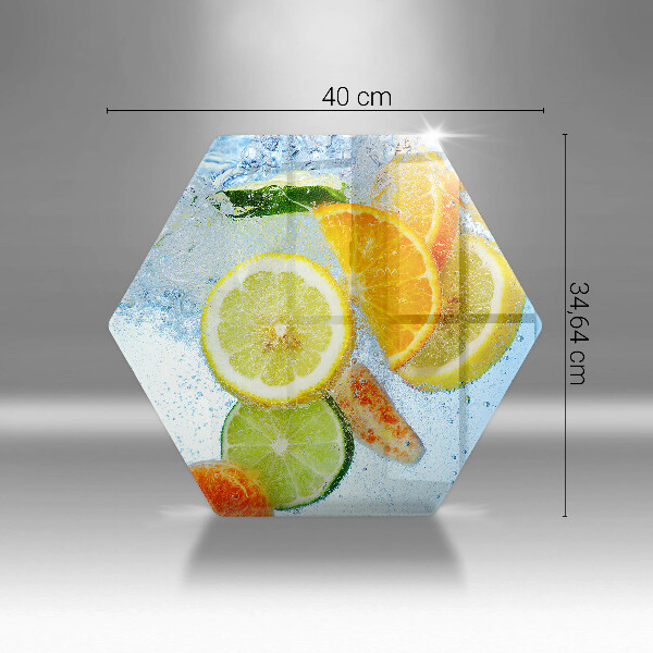 Skleněná deska do kuchyně Šťavnatá citrusová voda