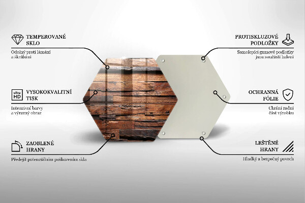 Skleněná krájecí deska Dekorativní dřevěné desky