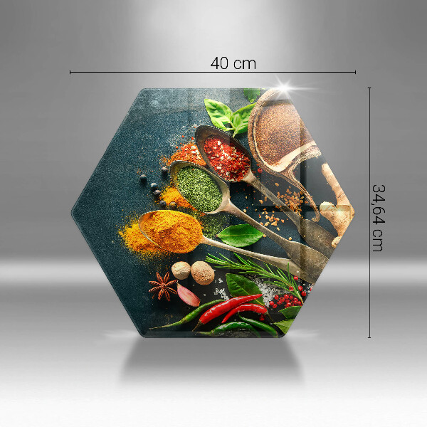 Skleněná krájecí deska Kuchyňské lžíce na koření