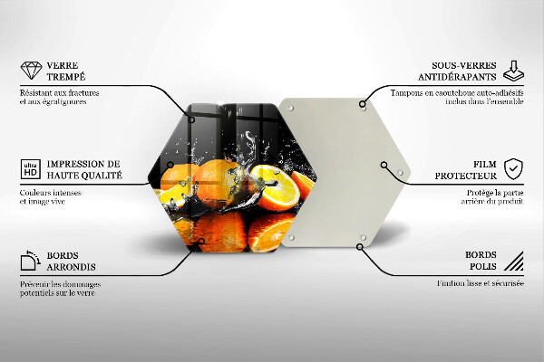 Skleněná krájecí deska Šťavnaté oranžové ovoce