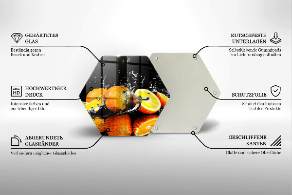 Skleněná krájecí deska Šťavnaté oranžové ovoce