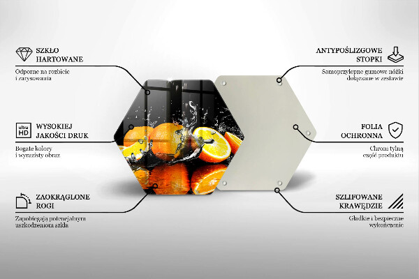 Skleněná krájecí deska Šťavnaté oranžové ovoce