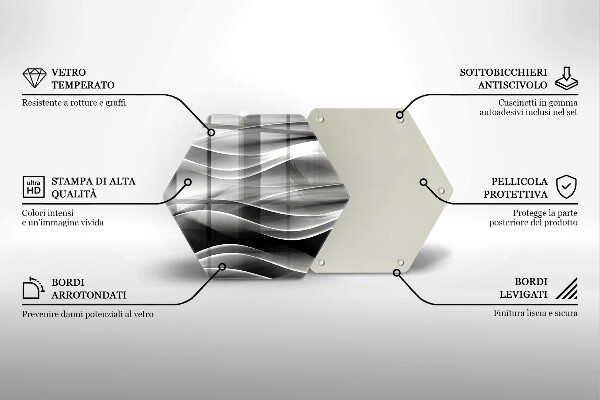 Skleněná deska do kuchyně Abstrakce jemné linie