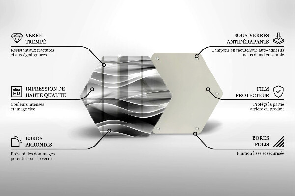 Skleněná deska do kuchyně Abstrakce jemné linie