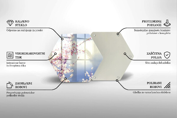 Skleněná deska do kuchyně Kvetoucí strom