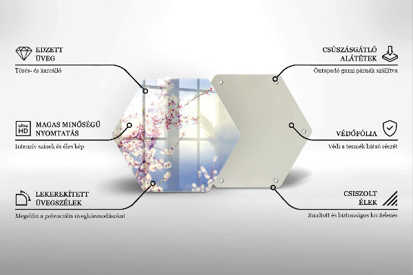 Skleněná deska do kuchyně Kvetoucí strom