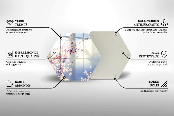 Skleněná deska do kuchyně Kvetoucí strom
