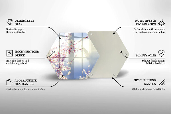 Skleněná deska do kuchyně Kvetoucí strom