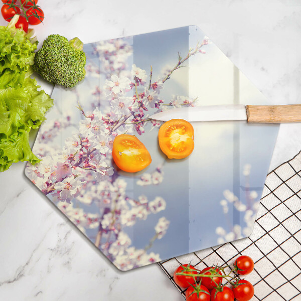 Skleněná deska do kuchyně Kvetoucí strom