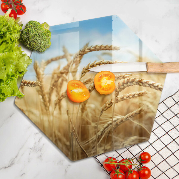 Skleněná deska do kuchyně Klasy obilovin na poli