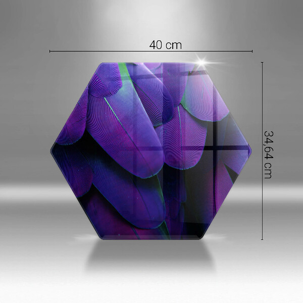 Skleněná deska do kuchyně Neonové peří