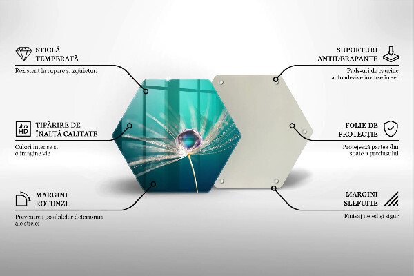 Skleněné krájecí prkénko Rosa na pampelišce