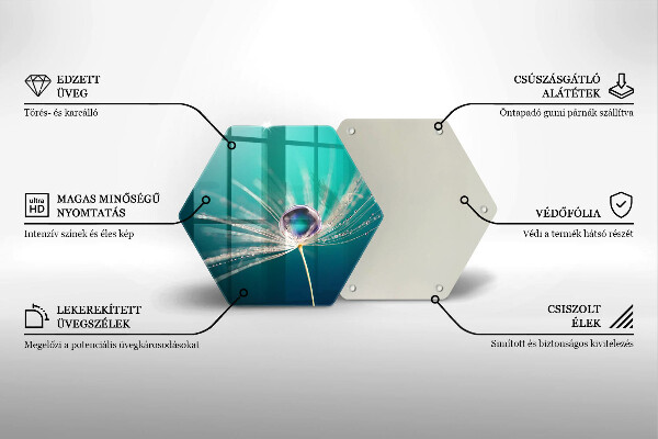 Skleněné krájecí prkénko Rosa na pampelišce