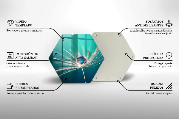 Skleněné krájecí prkénko Rosa na pampelišce