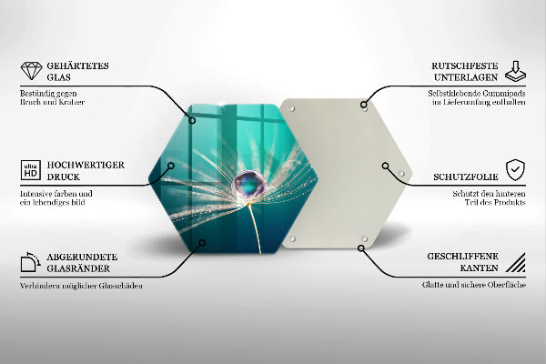 Skleněné krájecí prkénko Rosa na pampelišce