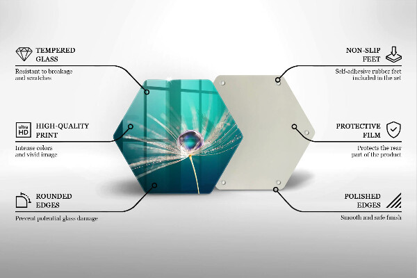 Skleněné krájecí prkénko Rosa na pampelišce