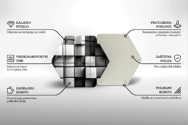 Skleněné krájecí prkénko 3d geometrie pozadí