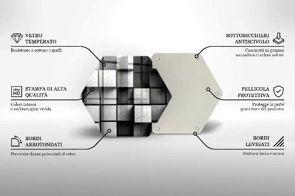 Skleněné krájecí prkénko 3d geometrie pozadí