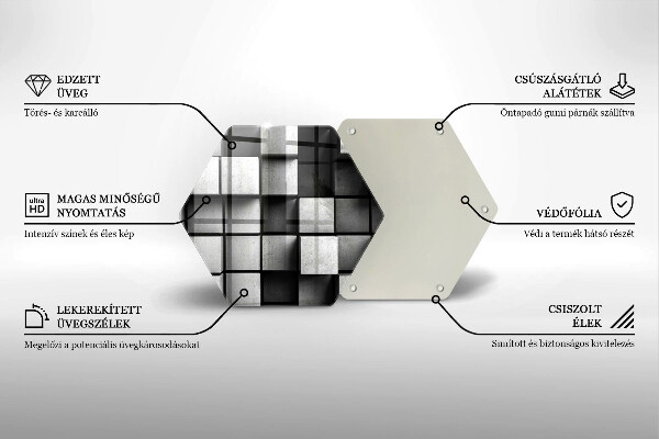 Skleněné krájecí prkénko 3d geometrie pozadí