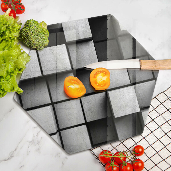 Skleněné krájecí prkénko 3d geometrie pozadí