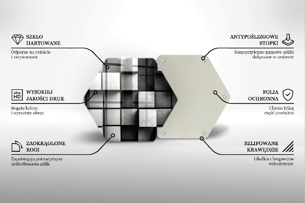 Skleněné krájecí prkénko 3d geometrie pozadí