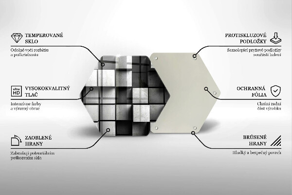 Skleněné krájecí prkénko 3d geometrie pozadí