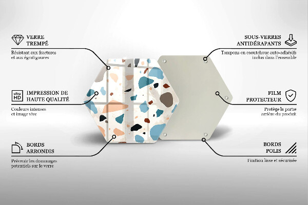Skleněné krájecí prkénko Dekorativní kamenina