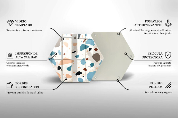 Skleněné krájecí prkénko Dekorativní kamenina