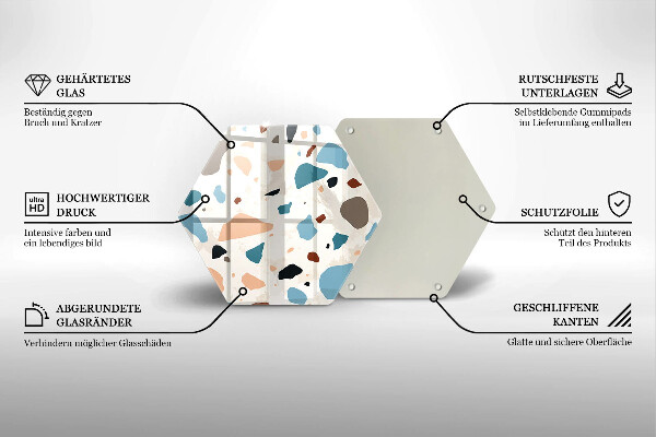 Skleněné krájecí prkénko Dekorativní kamenina