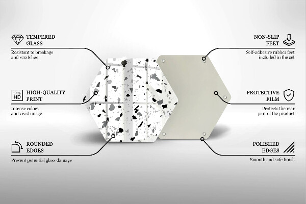 Skleněné krájecí prkénko Dekorativní kamenina