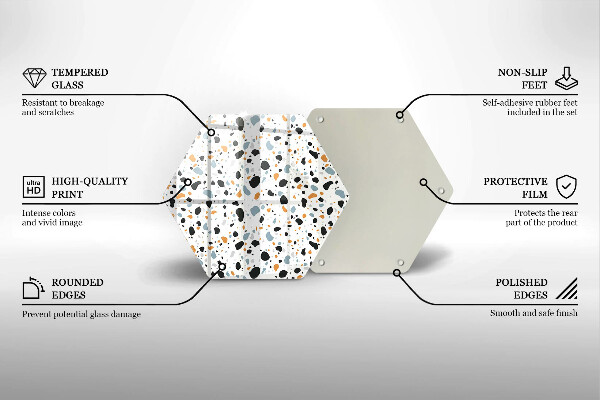 Skleněná deska do kuchyně Dekorativní kamenina