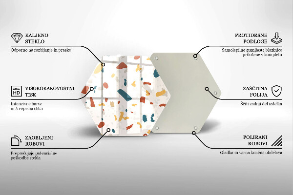 Skleněná deska do kuchyně Dekorativní kamenina