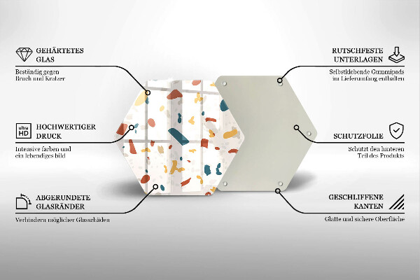 Skleněná deska do kuchyně Dekorativní kamenina