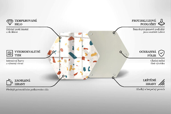 Skleněná deska do kuchyně Dekorativní kamenina